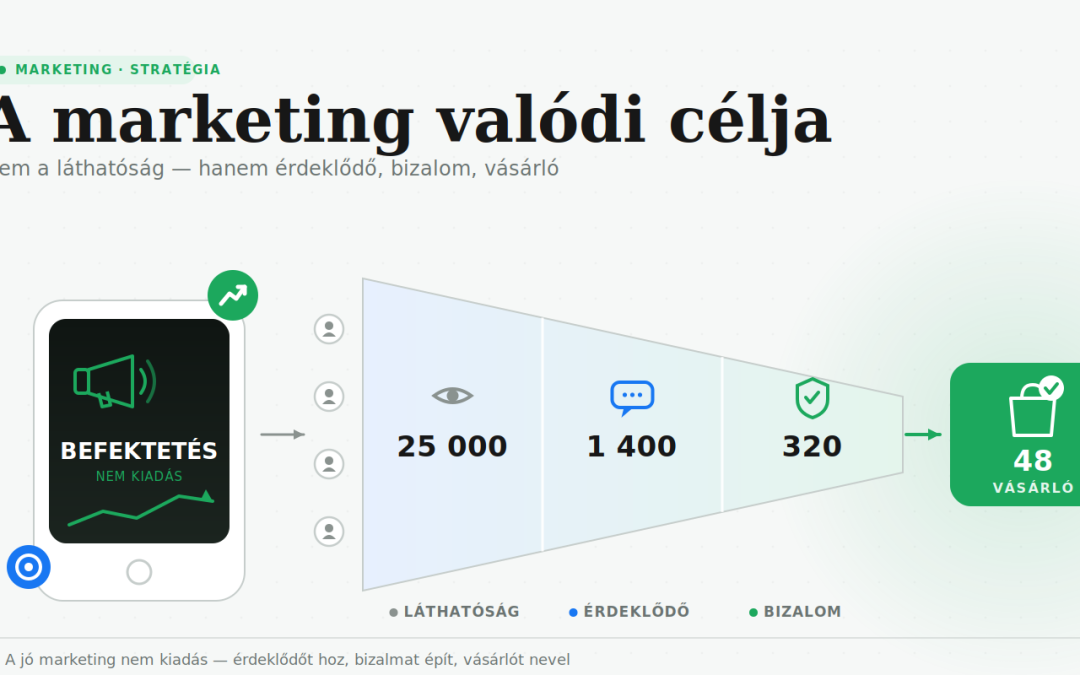 A marketing nem költség, hanem befektetés